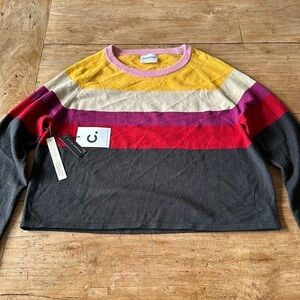 NWT Anthropologie Callahan Color block sweater size xl